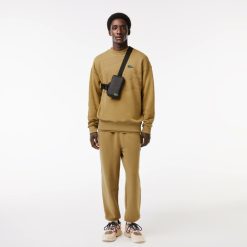 Sweatshirts | LACOSTE Sweatshirt Jogger Col Rond Homme Lacoste Loose Fit Imprime Crocodile