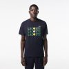 T-Shirts | LACOSTE T-Shirt En Coton Epais Imprime Balles