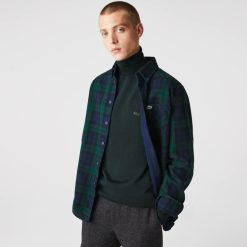 Pullovers | LACOSTE Pull A Col Roule En Laine Merinos Unie