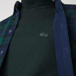 Pullovers | LACOSTE Pull A Col Roule En Laine Merinos Unie