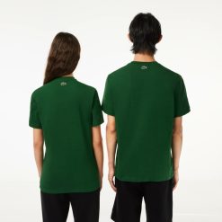 T-Shirts | LACOSTE T-Shirt Regular Fit En Jersey Epais De Coton