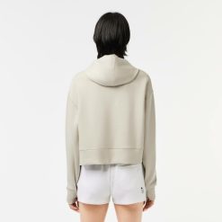 Sweatshirts | LACOSTE Sweatshirt A Capuche Jogger Femme Lacoste Avec Passe-Pouce