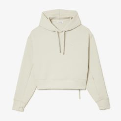 Sweatshirts | LACOSTE Sweatshirt A Capuche Jogger Femme Lacoste Avec Passe-Pouce