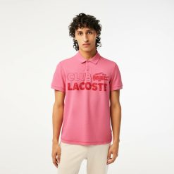 Polos | LACOSTE Polo Homme Lacoste Imprime En Coton Biologique