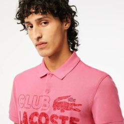 Polos | LACOSTE Polo Homme Lacoste Imprime En Coton Biologique