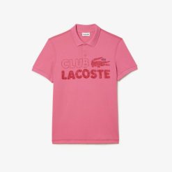 Polos | LACOSTE Polo Homme Lacoste Imprime En Coton Biologique