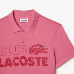 Polos | LACOSTE Polo Homme Lacoste Imprime En Coton Biologique