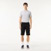 Pantalons & Shorts | LACOSTE Short En Coton Melange Stretch Uni