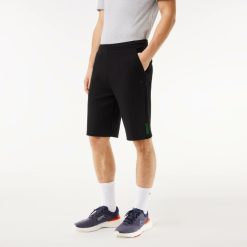 Pantalons & Shorts | LACOSTE Short En Coton Melange Stretch Uni