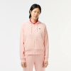 Sweatshirts | LACOSTE Sweatshirt Zippe A Capuche Jogger Femme Lacoste En Molleton Biologique