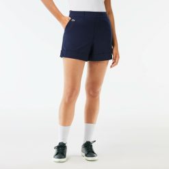 Vetements De Sport | LACOSTE Bermuda Femme Golf Lacoste Sport En Taffetas Extensible