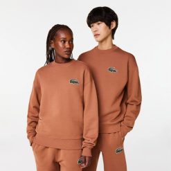 Sweatshirts | LACOSTE Sweatshirt Jogger Unie Lacoste Loose Fit Avec Badge Crocodile