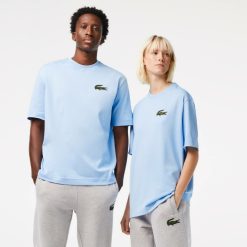 T-Shirts | LACOSTE T-Shirt Unie Loose Fit Avec Grand Crocodile Coton Epais