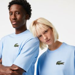 T-Shirts | LACOSTE T-Shirt Unie Loose Fit Avec Grand Crocodile Coton Epais