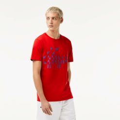 Vetements De Sport | LACOSTE T-Shirt Homme Lacoste Sport X Novak Djokovic Avec Imprime