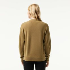 Pullovers | LACOSTE Cardigan Femme Lacoste Col En V En Laine