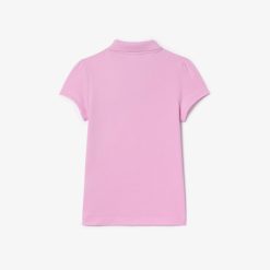 Vetements Fille | LACOSTE Polo Fille Lacoste En Mini Pique Avec Col Festonne