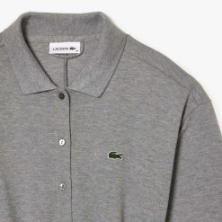 Robes & Jupes | LACOSTE Robe Polo Ample Ceinturee En Petit Pique De Coton