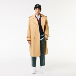 Manteaux & Vestes | LACOSTE Trench-Coat Oversize Ceinture En Coton Premium Deperlant