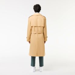 Manteaux & Vestes | LACOSTE Trench-Coat Oversize Ceinture En Coton Premium Deperlant