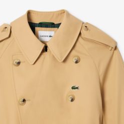 Manteaux & Vestes | LACOSTE Trench-Coat Oversize Ceinture En Coton Premium Deperlant