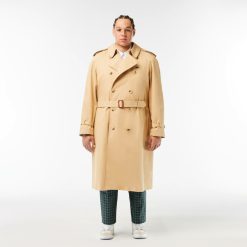 Manteaux & Vestes | LACOSTE Trench-Coat Oversize Ceinture En Coton Premium Deperlant