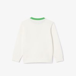 Vetements Fille | LACOSTE Sweatshirt A Col Rond En Molleton Avec Imprime