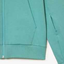 Sweatshirts | LACOSTE Sweatshirt Jogger Zippe Uni A Col Montant En Coton Melange