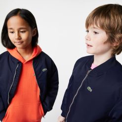 Vetements Fille | LACOSTE Blouson Teddy Enfant Color-Block Lacoste En Nylon