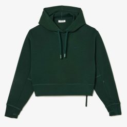 Sweatshirts | LACOSTE Sweatshirt A Capuche Jogger Femme Lacoste Avec Passe-Pouce