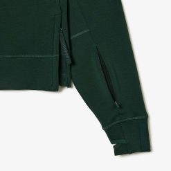 Sweatshirts | LACOSTE Sweatshirt A Capuche Jogger Femme Lacoste Avec Passe-Pouce