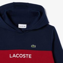 Vetements Fille | LACOSTE Sweatshirt A Capuche Enfant Lacoste En Molleton Coton Biologique