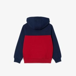 Vetements Fille | LACOSTE Sweatshirt A Capuche Enfant Lacoste En Molleton Coton Biologique