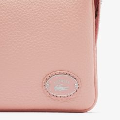 Sacs A Bandouliere | LACOSTE Pochette Double Origin Croc En Cuir