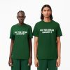 T-Shirts | LACOSTE T-Shirt En Jersey De Coton Message Effet Pique