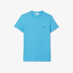 T-Shirts | LACOSTE T-Shirt Col Rond En Jersey De Coton Pima Uni