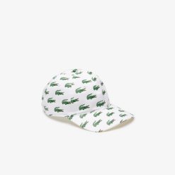 Chapeaux & Casquettes | LACOSTE Casquette Imprime Crocodile En Coton