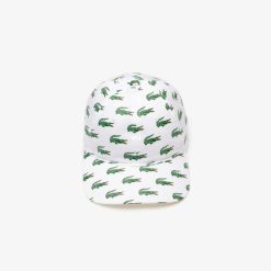 Chapeaux & Casquettes | LACOSTE Casquette Imprime Crocodile En Coton