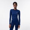 Vetements De Sport | LACOSTE Crop Top Manches Longues Sport Sans Couture