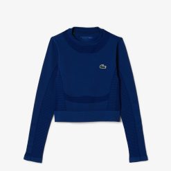 Vetements De Sport | LACOSTE Crop Top Manches Longues Sport Sans Couture