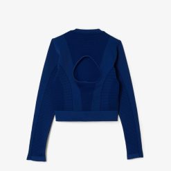 Vetements De Sport | LACOSTE Crop Top Manches Longues Sport Sans Couture