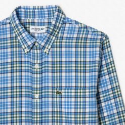 Chemises | LACOSTE Chemise A Carreaux Homme Lacoste En Coton Biologique