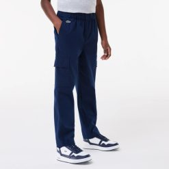 Vetements Garcon | LACOSTE Pantalon Cargo En Gabardine Legere De Coton