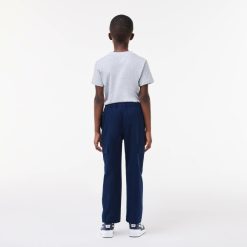 Vetements Garcon | LACOSTE Pantalon Cargo En Gabardine Legere De Coton