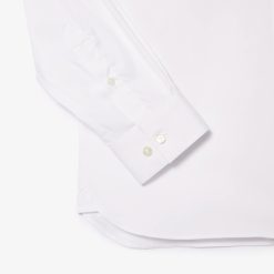 Chemises | LACOSTE Chemise Homme Lacoste Slim Fit Col Francais En Popeline De Coton