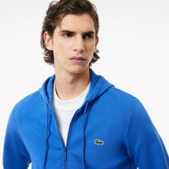 Sweatshirts | LACOSTE Sweatshirt Jogger Zippe Homme En Molleton Lacoste Avec Poche Kangourou