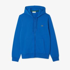 Sweatshirts | LACOSTE Sweatshirt Jogger Zippe Homme En Molleton Lacoste Avec Poche Kangourou