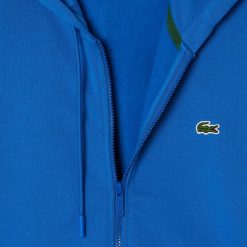 Sweatshirts | LACOSTE Sweatshirt Jogger Zippe Homme En Molleton Lacoste Avec Poche Kangourou