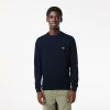 Pullovers | LACOSTE Pull A Col Rond En Coton Uni