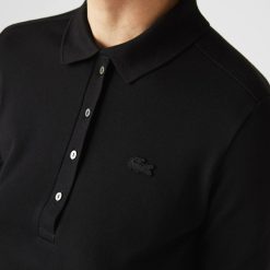 Polos | LACOSTE Polo Lacoste Slim Fit A Manches Longues En Pique Stretch